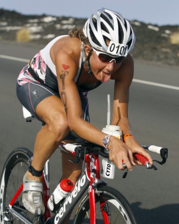 Even Chrissie Wellington had her doubts early in the bike portion of the race.